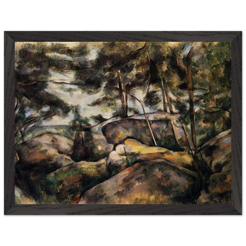 Rocks at Fountainebleau by Paul Cézanne — Framed art print at Zephyeer