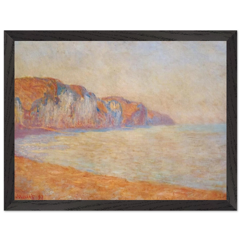 Cliff at Pourville in the Morning by Claude Monet — Framed art print at Zephyeer