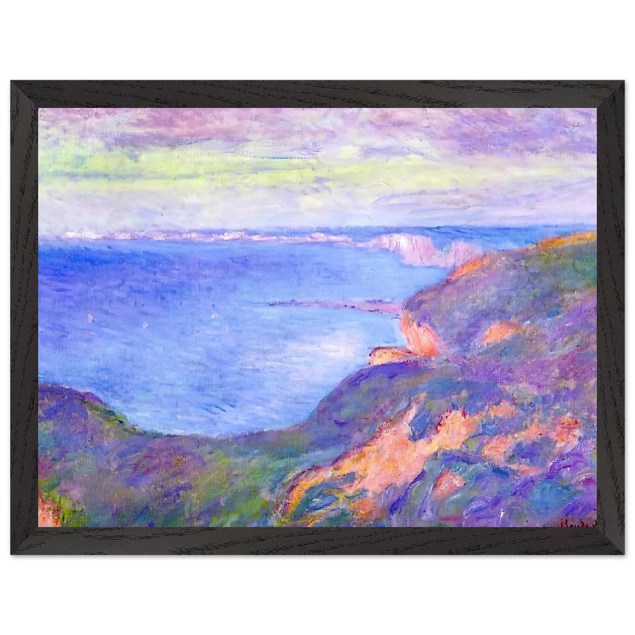 Cliff near Dieppe 2 by Claude Monet — Framed art print at Zephyeer
