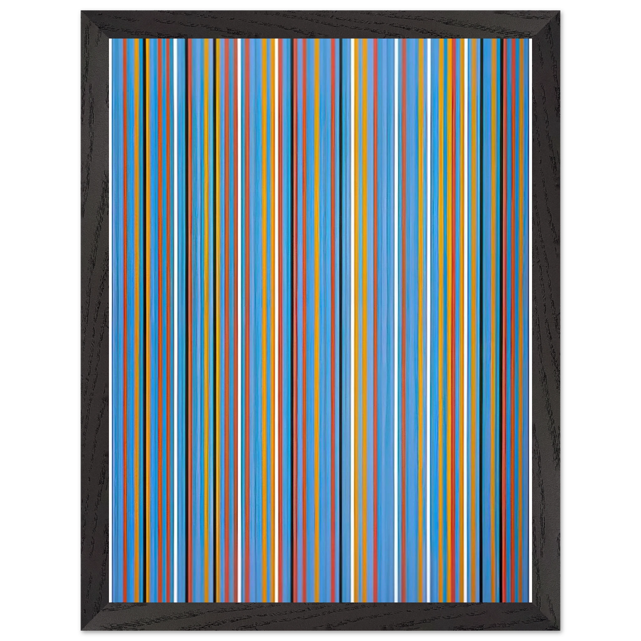 BIG BLUE 1982 by Bridget Riley — Framed art print at Zephyeer