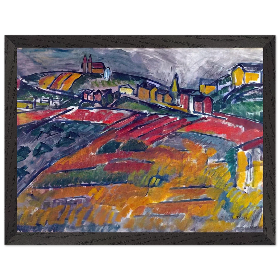 LANDSCAPE WITH RED AND YELLOW by Raoul Dufy — Framed art print at Zephyeer