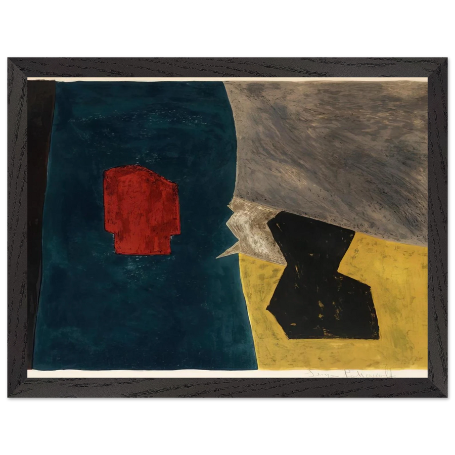 Composition bleue, jaune et grise - 1958 by Serge Poliakoff — Framed art print at Zephyeer