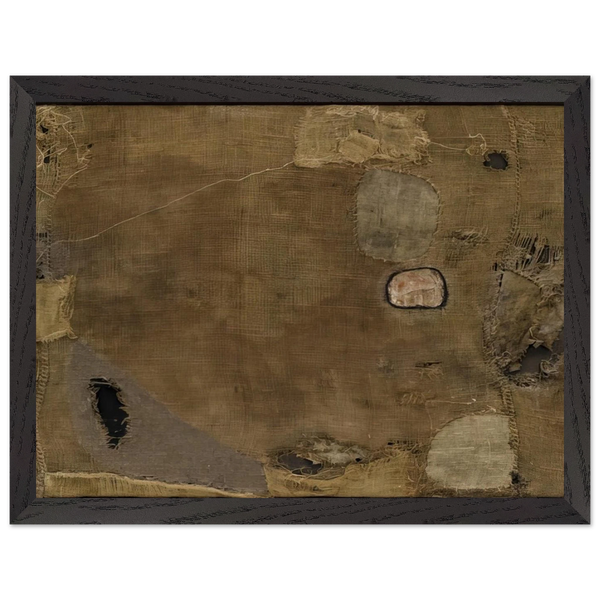 Sackcloth - 1953 by Alberto Burri — Framed art print at Zephyeer