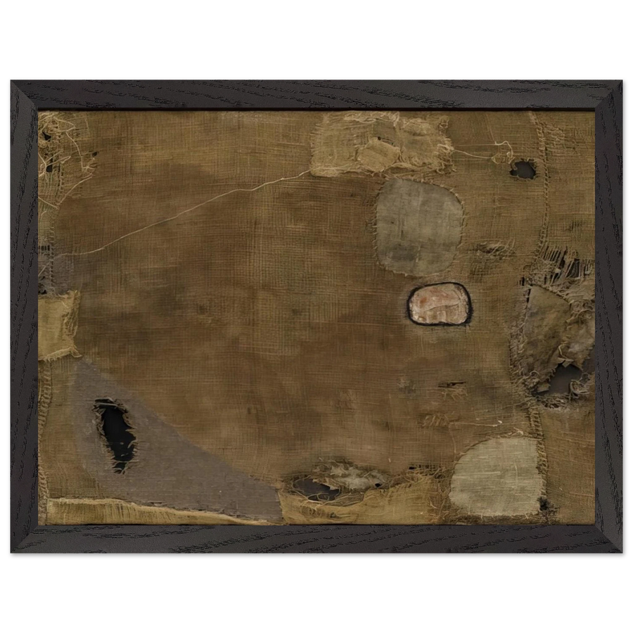 Sackcloth - 1953 by Alberto Burri — Framed art print at Zephyeer