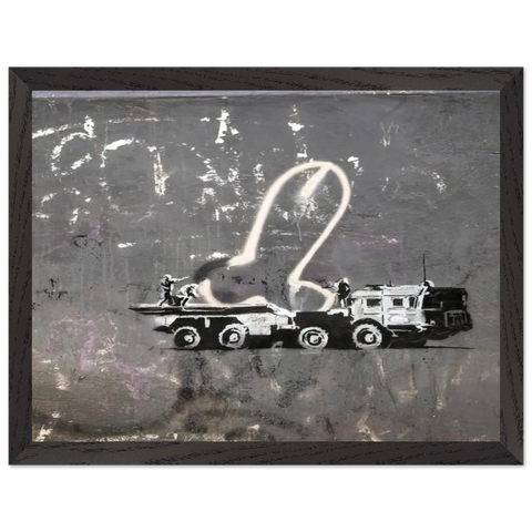 KYIV VELYKA ZHYTOMYRSKA 13 2022 by Banksy — Framed art print at Zephyeer