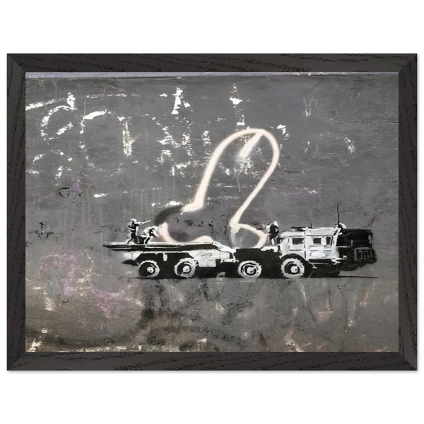KYIV VELYKA ZHYTOMYRSKA 13 2022 by Banksy — Framed art print at Zephyeer