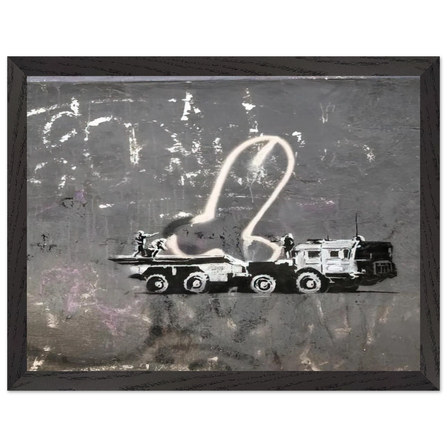 KYIV VELYKA ZHYTOMYRSKA 13 2022 by Banksy — Framed art print at Zephyeer