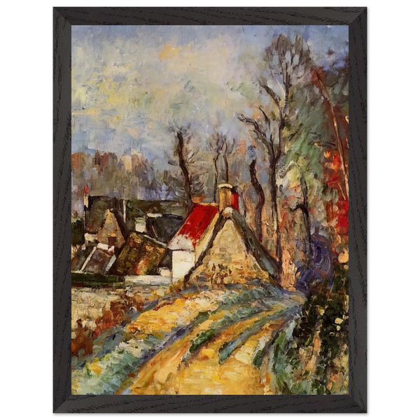 The Turn in the Road at Auvers by Paul Cézanne — Framed art print at Zephyeer