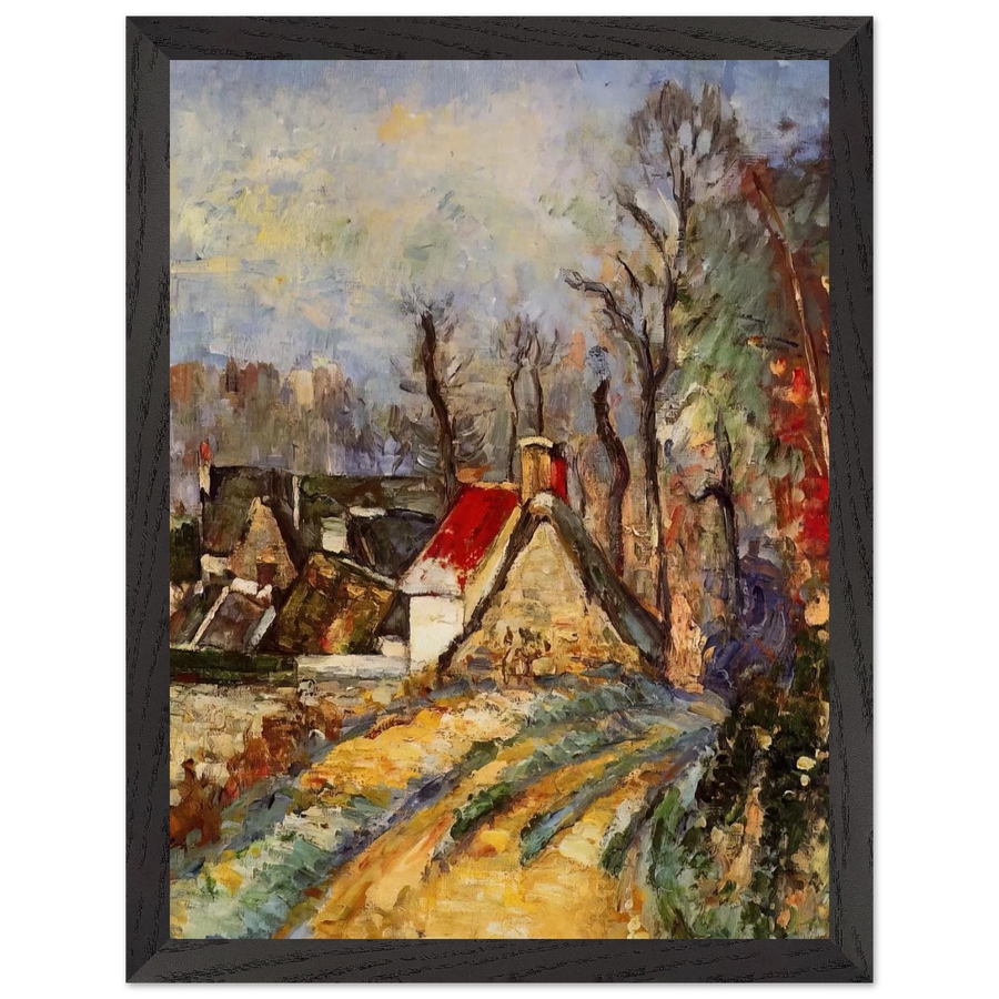 The Turn in the Road at Auvers by Paul Cézanne — Framed art print at Zephyeer