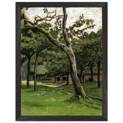 Norman Farm through the Trees by Claude Monet — Framed art print at Zephyeer
