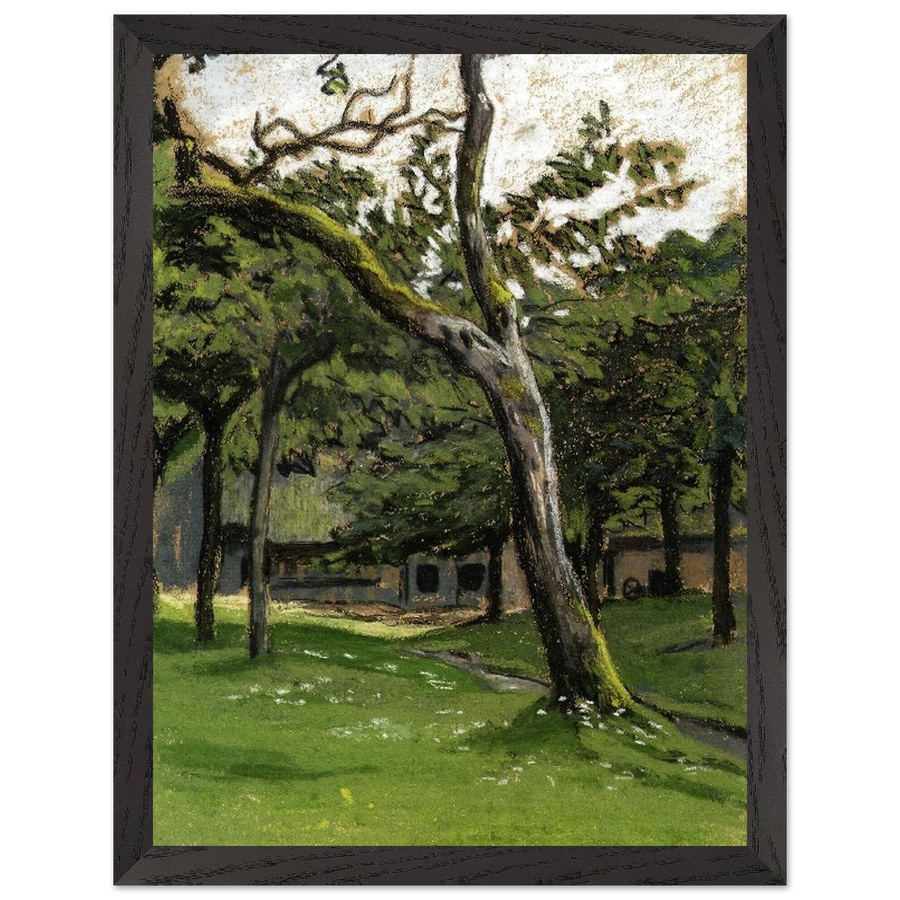 Norman Farm through the Trees by Claude Monet — Framed art print at Zephyeer