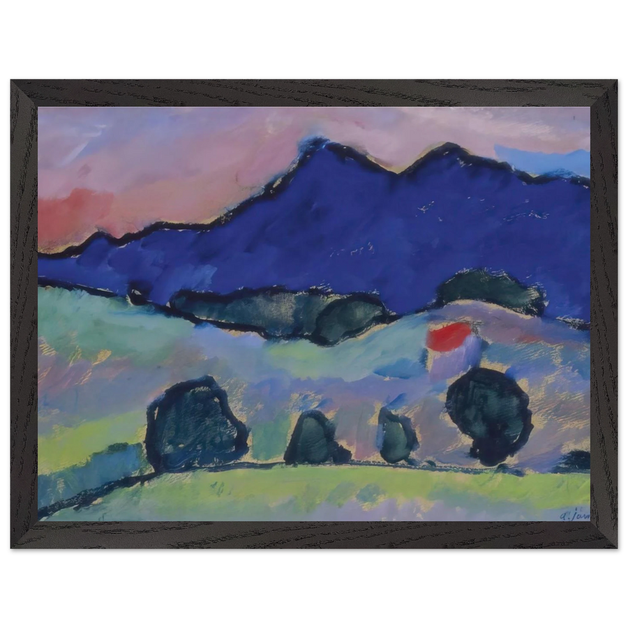 BLAUER BERG 1910 by Alexej von Jawlensky — Framed art print at Zephyeer