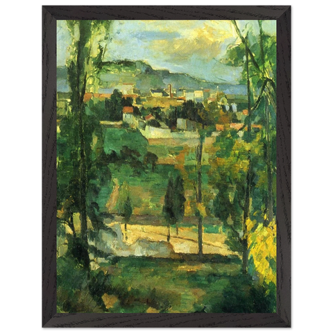 Village behind Trees by Paul Cézanne — Framed art print at Zephyeer
