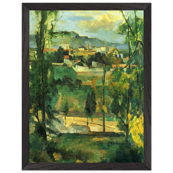 Village behind Trees by Paul Cézanne — Framed art print at Zephyeer
