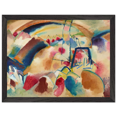 LANDSCAPE WITH CHURCH 1913 by Wassily Kandinsky — Framed art print at Zephyeer