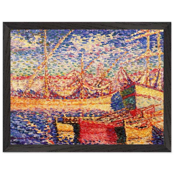 Boats in the Port of St. Tropez by Henri-Edmond Cross — Framed art print at Zephyeer