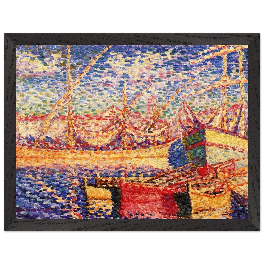 Boats in the Port of St. Tropez by Henri-Edmond Cross — Framed art print at Zephyeer