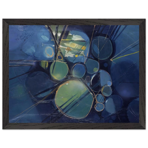 Green Abstract - 1966 by Gebre Kristos Desta — Framed art print at Zephyeer