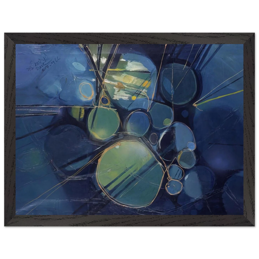 Green Abstract - 1966 by Gebre Kristos Desta — Framed art print at Zephyeer