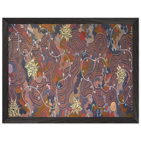 Possum Dreaming - 1994 by Clifford Possum Tjapaltjarri — Framed art print at Zephyeer