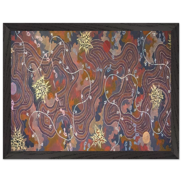 Possum Dreaming - 1994 by Clifford Possum Tjapaltjarri — Framed art print at Zephyeer