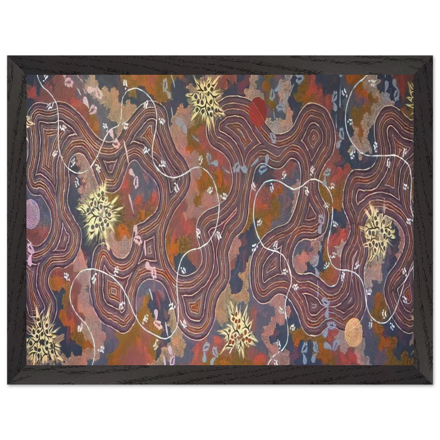 Possum Dreaming - 1994 by Clifford Possum Tjapaltjarri — Framed art print at Zephyeer