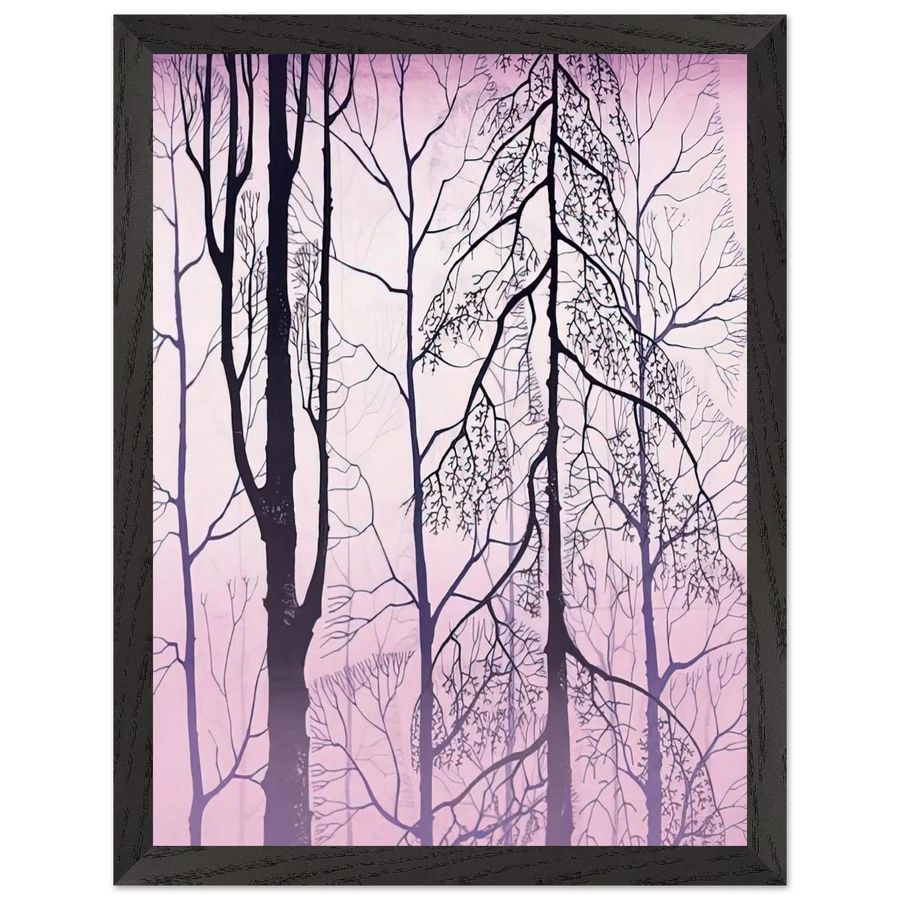 Winter woods by Eyvind Earle — Framed art print at Zephyeer