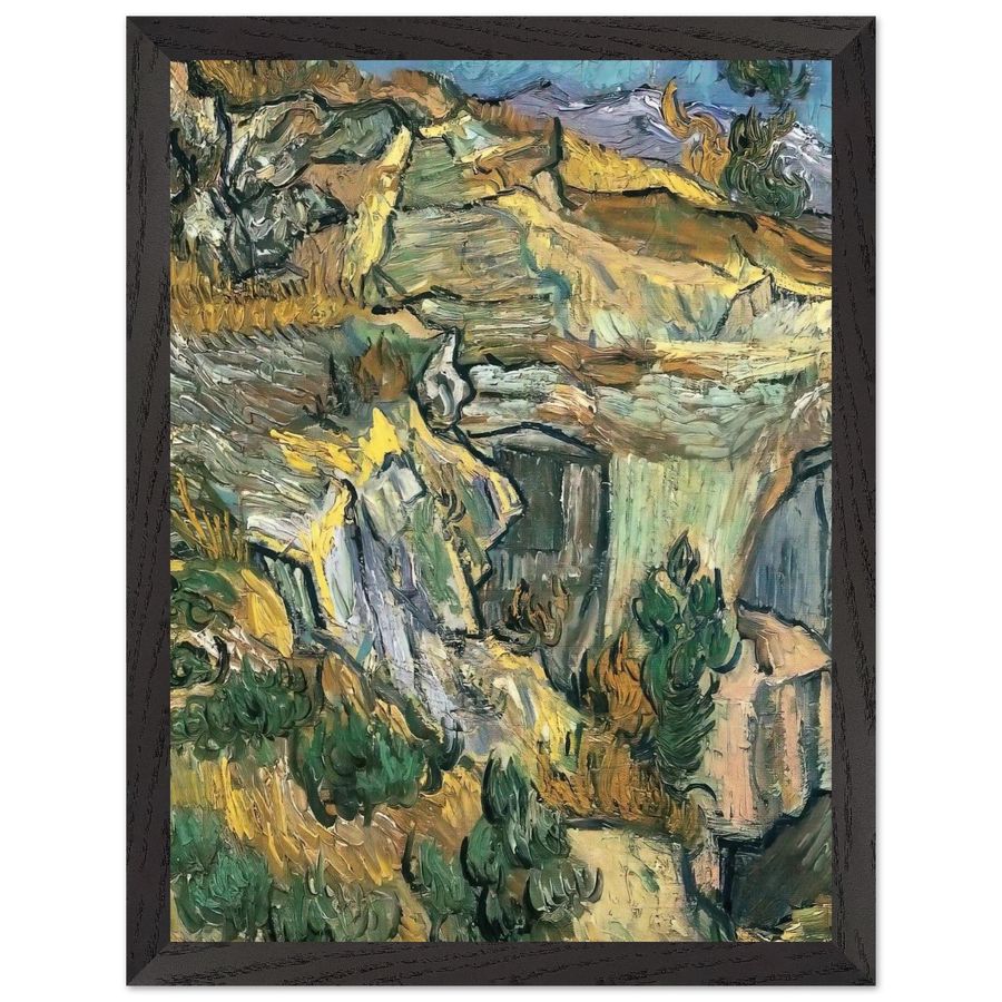 Entrance to a Quarry near Saint Remy by Vincent van Gogh — Framed art print at Zephyeer