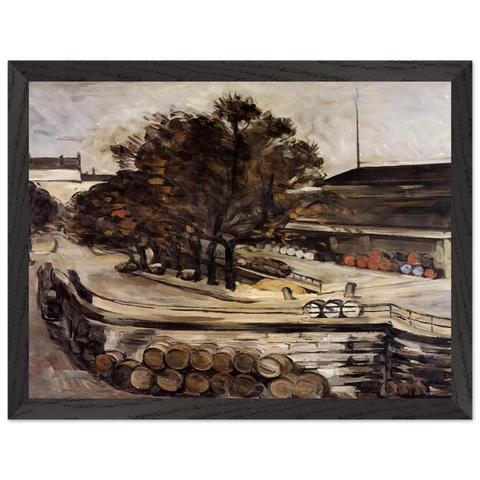 The Wine Market at Jussieu by Paul Cézanne — Framed art print at Zephyeer