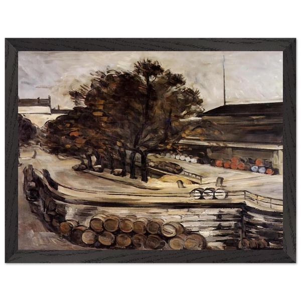 The Wine Market at Jussieu by Paul Cézanne — Framed art print at Zephyeer