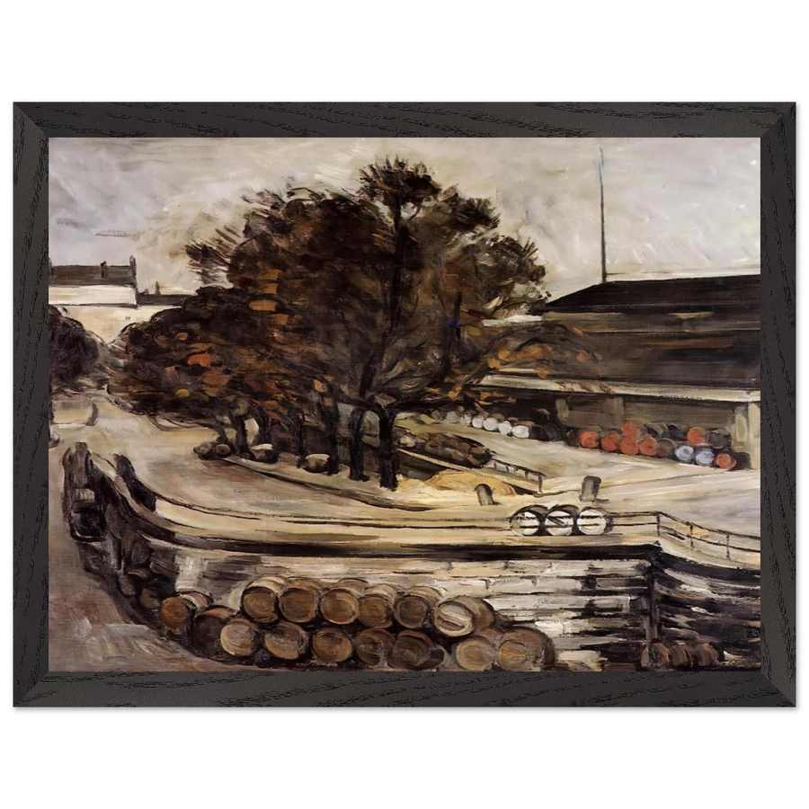 The Wine Market at Jussieu by Paul Cézanne — Framed art print at Zephyeer