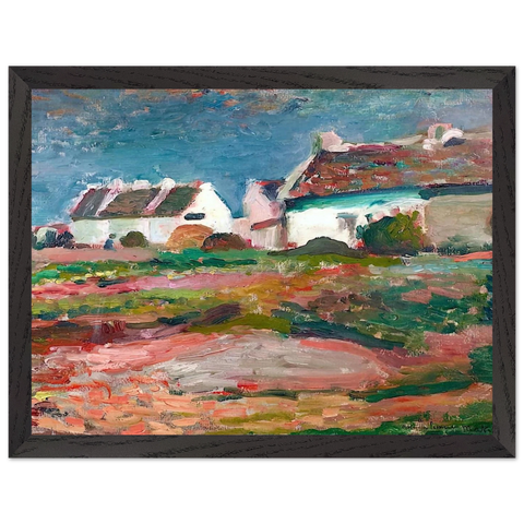 MAISONS A KERVILAHOUEN BELLE ILE 1896 by Henri Matisse — Framed art print at Zephyeer
