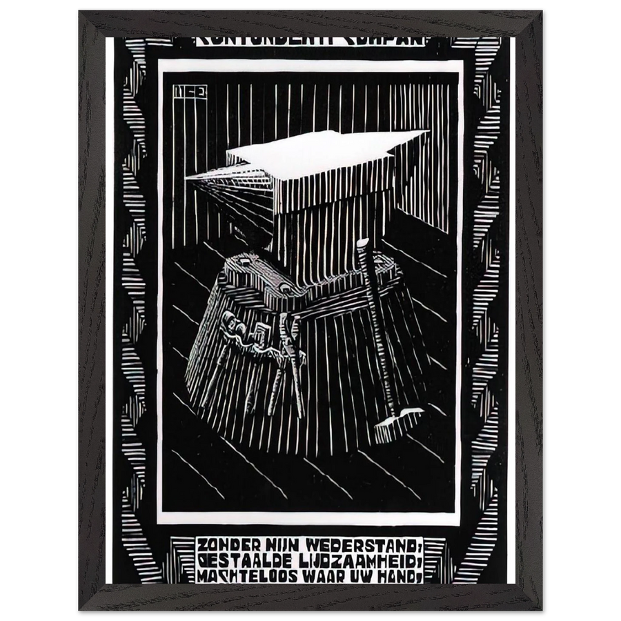 EMBLEMATA ANVIL by MC Escher — Framed art print at Zephyeer