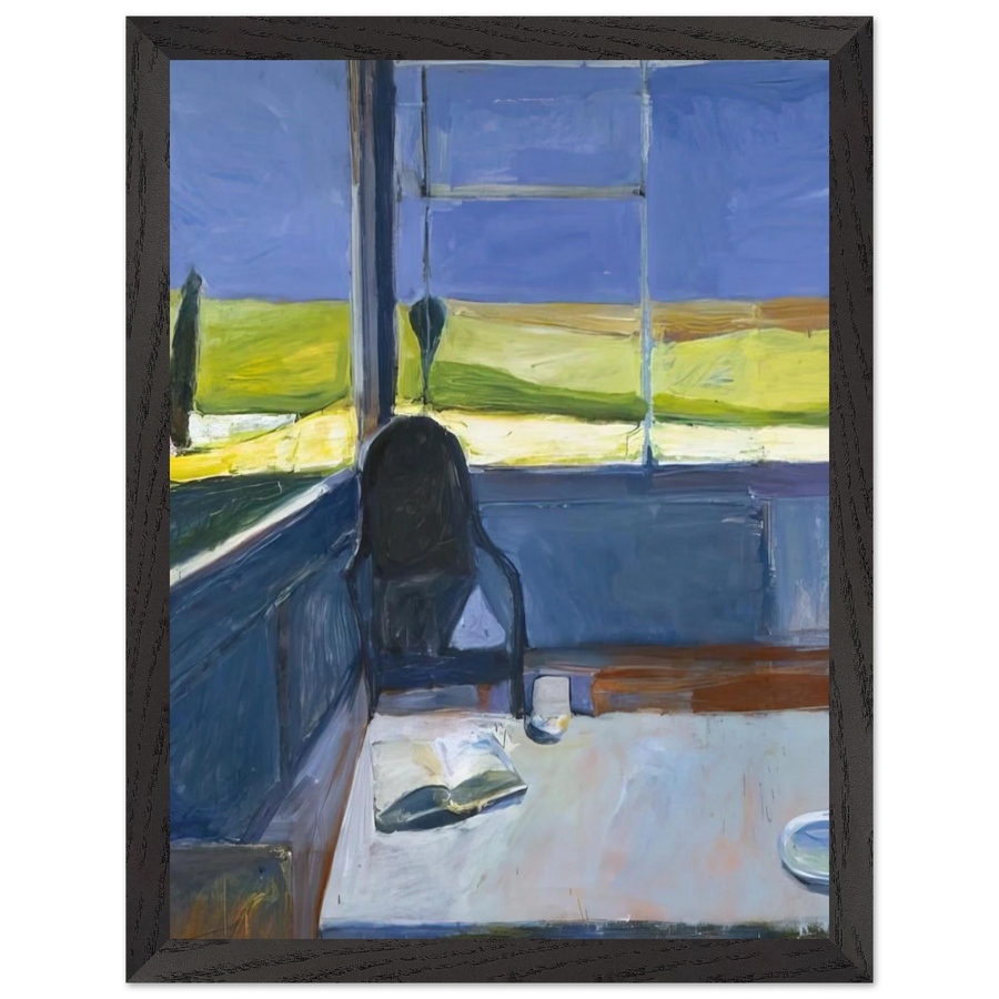 Interior with Book by Richard Diebenkorn — Framed art print at Zephyeer