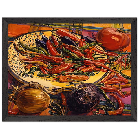 CHILI PEPPERS 2005 by Janet Fish — Framed art print at Zephyeer