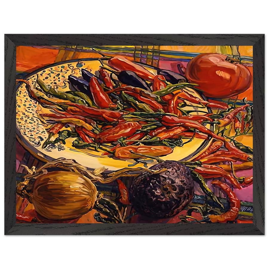 CHILI PEPPERS 2005 by Janet Fish — Framed art print at Zephyeer