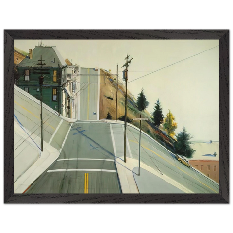 24th Street Intersection - 1977 by Wayne Thiebaud — Framed art print at Zephyeer