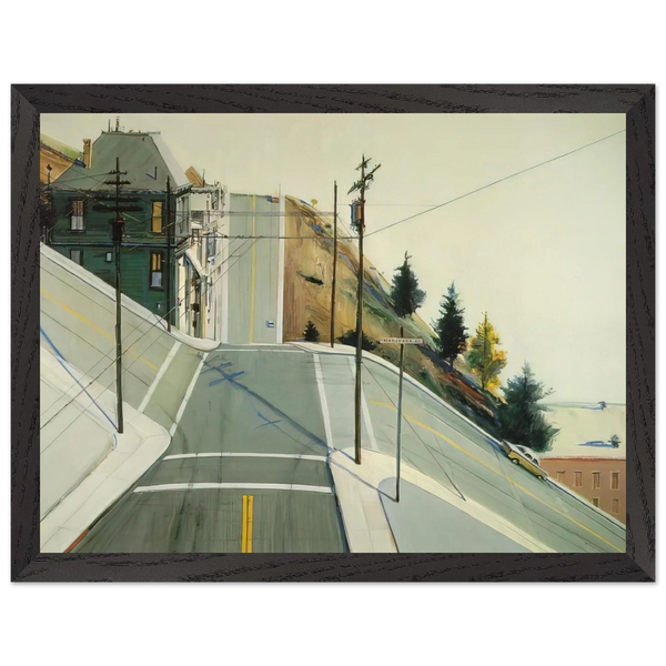24th Street Intersection - 1977 by Wayne Thiebaud — Framed art print at Zephyeer