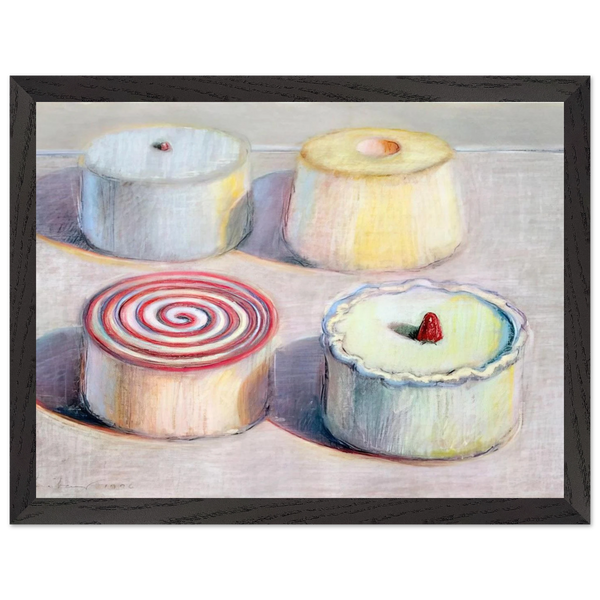 Four Cakes - 1996 by Wayne Thiebaud — Framed art print at Zephyeer