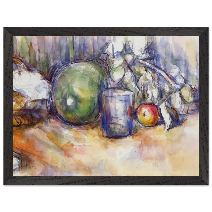 Still Life with Green Melon by Paul Cézanne — Framed art print at Zephyeer