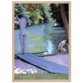 BATHER PREPARING TO DIVE by Gustave Caillebotte — Framed art print at Zephyeer