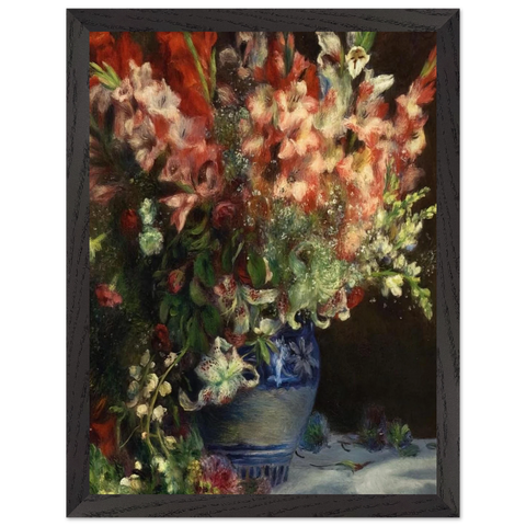 Gladiolas in a Vase by Pierre-Auguste Renoir — Framed art print at Zephyeer