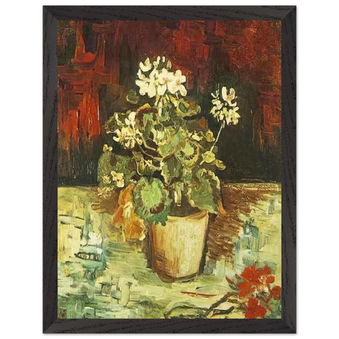 Geranium in a Flowerpot by Vincent van Gogh — Framed art print at Zephyeer