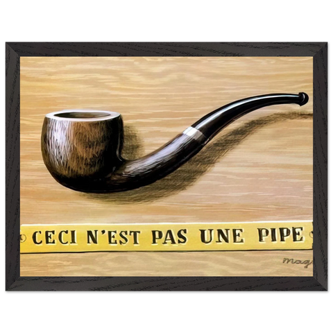 THE TREACHERY OF IMAGES THIS IS NOT A PIPE 1966 by Rene Magritte — Framed art print at Zephyeer