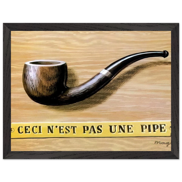 THE TREACHERY OF IMAGES THIS IS NOT A PIPE 1966 by Rene Magritte — Framed art print at Zephyeer