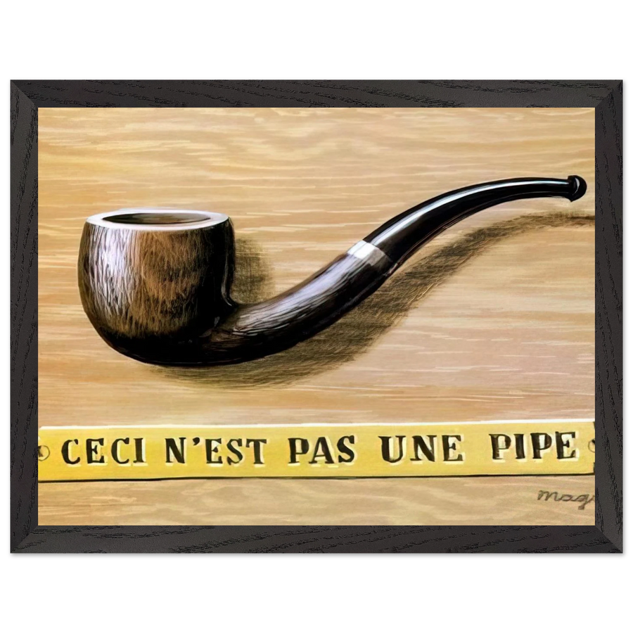 THE TREACHERY OF IMAGES THIS IS NOT A PIPE 1966 by Rene Magritte — Framed art print at Zephyeer