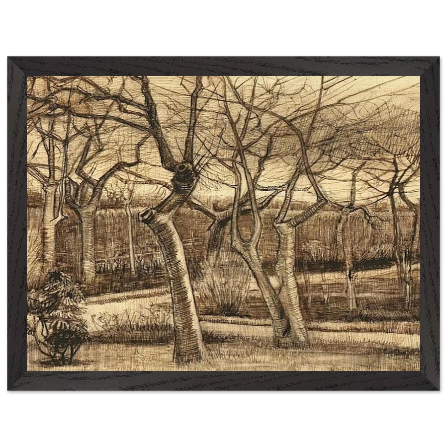 The Vicarage Garden by Vincent van Gogh — Framed art print at Zephyeer