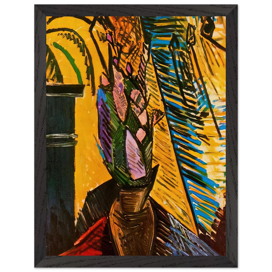 Flowers on the table by Pablo Picasso — Framed art print at Zephyeer