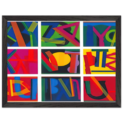 Untitled - Lettrism by Joao Vieira — Framed art print at Zephyeer