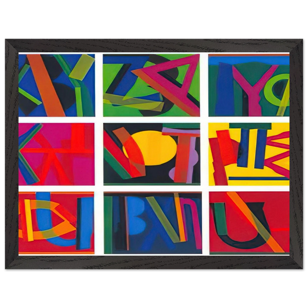 Untitled - Lettrism by Joao Vieira — Framed art print at Zephyeer